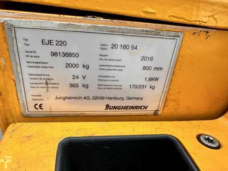 Transpallet elettrici 2016  Jungheinrich EJE 220  Baujahr 2016/ Stunden 2149/ Gabel 1,6M (4)