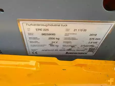 Recogepedido horizontal 2019  Jungheinrich ERE 225 Baujahr 2019 Akku 2019 Gabellänge 1150 (4)