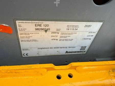Elektromos emelőkocsik 2020  Jungheinrich ERE 120 Baujahr 2020 Akku 2018 Stunden 3353 (4)