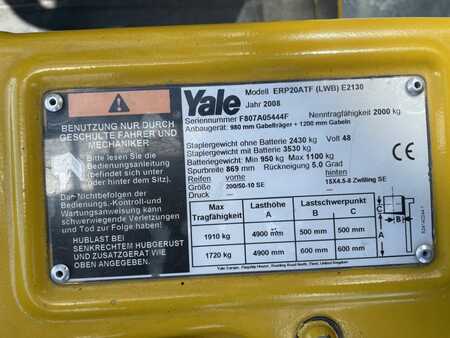 3-wiel elektrische heftrucks 2008  Yale ERP20ATF  Baujahr 2008 Stunden 4377 HH 3,3M Duplex (7)