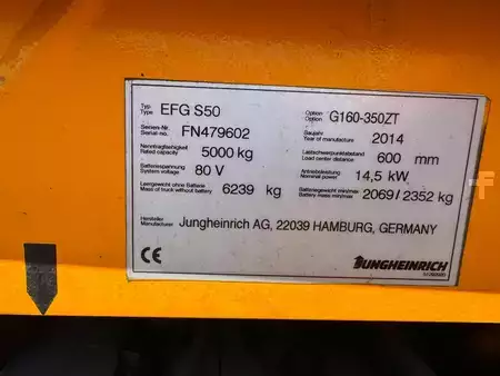 Electric - 4 wheels 2014  Jungheinrich EFG S 50 Baujahr 2014 Stunden 6515 Akku 2023 (10)