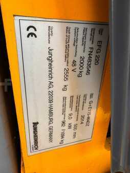 El truck - 3 hjulet 2016  Jungheinrich EFG 220 Baujahr 2016 / Akku 2022 HH 4640 (8)