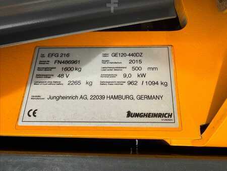 Elektro 3 Rad 2015  Jungheinrich EFG 216 Baujahr 2015 / Stunden 4521 HH 4,4M (7)