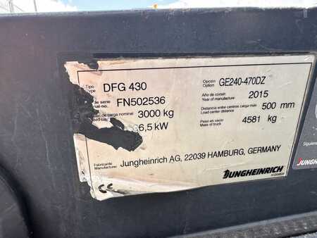 Dieselstapler 2015  Jungheinrich DFG 430 Baujahr 2015 Achsschaden / Triplex/3+4Ventil (5)