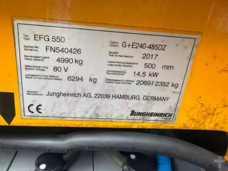 Electric - 4 wheels 2017  Jungheinrich EFG 550 Baujahr 2017/ Stunden 3918 HH 4850 (8)