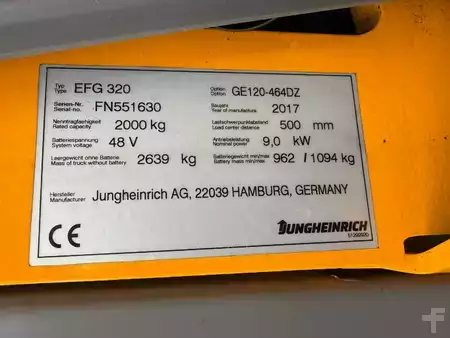 Elektrisk- 4 hjul 2017  Jungheinrich EFG 320 Baujahr 2017 Stunden 1629 HH 4640 (6)