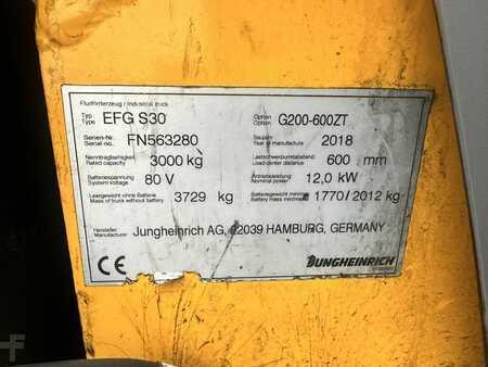 4-wiel elektrische heftrucks 2018  Jungheinrich EFG S 30 Baujahr 2018 Akku 2018 Stunden 8448 (9)