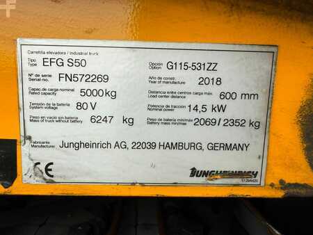 Chariots électriques à 4 roues 2018  Jungheinrich EFG S 50 Baujahr 2018/ HH 5310 ZZ Duplex/Freihubmast (8)