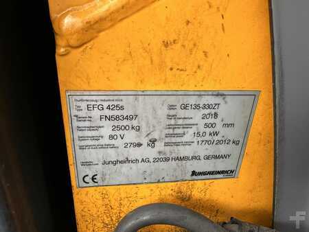 4-wiel elektrische heftrucks 2019  Jungheinrich EFG 425s Baujahr 2018/ Akku 2018 Stunden 10684 (6)