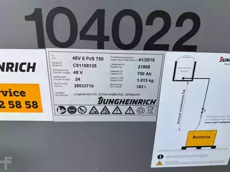 3-wiel elektrische heftrucks 2018  Jungheinrich EFG 220 Baujahr 2018 /Triplex / Stunden 3111 (9)