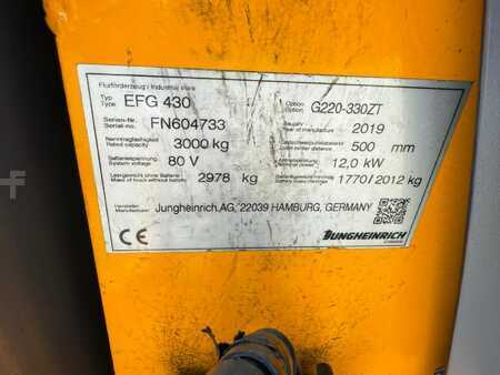 Elektro 4 Rad 2019  Jungheinrich EFG 430 Baujahr 2019/ Stunden 3870 Akku 2019 (8)