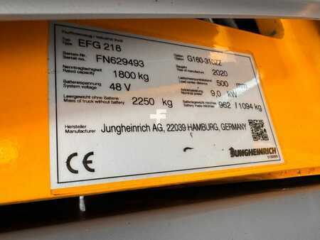 Elektro 3 Rad 2020  Jungheinrich EFG 218 Baujahr 2020 / Stunden 11827 HH 3100 (6)