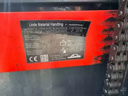 Horizontální vychystávací vozík 2018  Linde  L 14AP Baujahr 2018 Akku 2018 HH 4,8M Stunden 3127 (5)