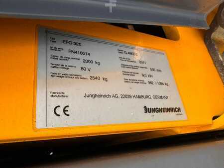 Elektro 4 Rad 2011  Jungheinrich EFG 320 Baujahr 2011 /Triplex/Std.1532/Akku 2017 (5)
