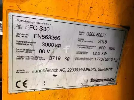 Chariots électriques à 4 roues 2018  Jungheinrich EFG S30 Baujahr 2018/ Duplex/Akku NEU 2026 (5)