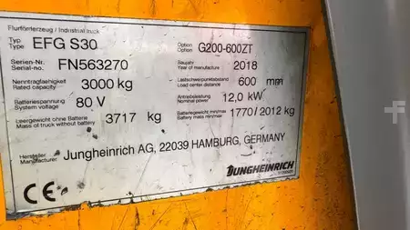 Chariots électriques à 4 roues 2018  Jungheinrich EFG S30 Baujahr 2018/ Duplex/Akku NEU 2026 (5)