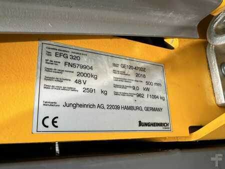 Elektro čtyřkolový VZV 2018  Jungheinrich EFG 320 Baujahr 2018 Stunden 11127 HH 4,7M Triplex (6)