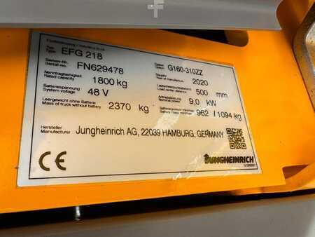 Elektro tříkolové VZV 2020  Jungheinrich EFG 218 Baujahr 2020 / Stunden 9506 HH 3100 (6)