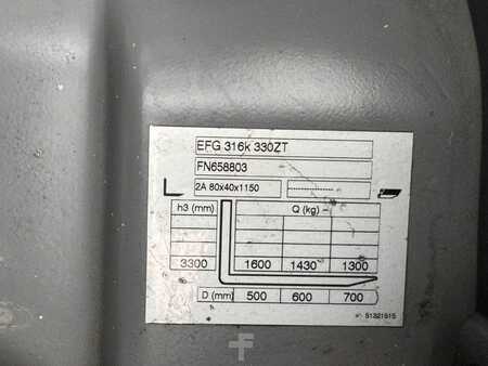 Elektro čtyřkolový VZV 2022  Jungheinrich EFG 316k Baujahr 2022 / Stunden 1919 NEUWERTIG (6)