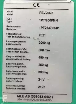 Elektriske plattform lastebiler 2021  Mitsubishi PBV20N3 (4)