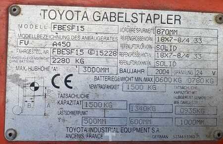 Elektro 3 Rad  Toyota FBESF15 (4)