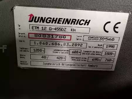 Přívěs 1998  Jungheinrich ETM 12 Coldstore (4)