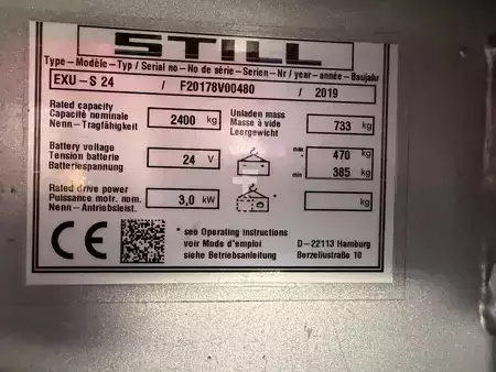 Electric Pallet Trucks 2019  Still EXU-S24 Rollen aufnahme (2)