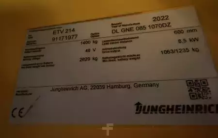 Retráctil 2022  Jungheinrich ETV214 Li-Ion 1070DZ (3 machine's available) (11)