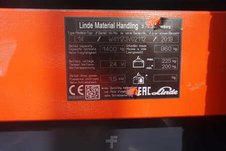 Hochhubwagen 2019  Linde L 14 - 1.440 Stunden (7)