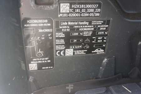 3-wiel elektrische heftrucks 2018  Linde E 12-02 - 5.815 Stunden (10)