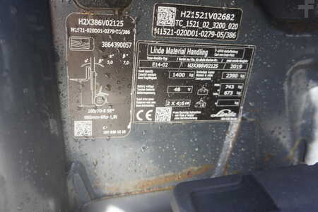 Elektro tříkolové VZV 2019  Linde E 14-02 - Nur 1.170 Stunden (10)