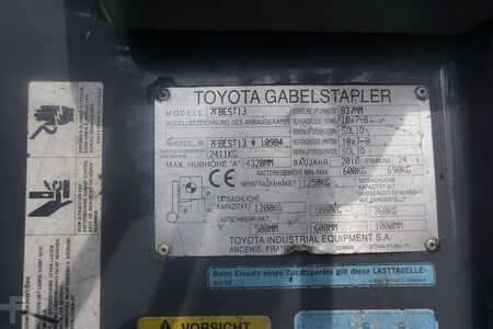 3-wiel elektrische heftrucks 2010  Toyota 7FBEST13 - 2019er Batterie (9)