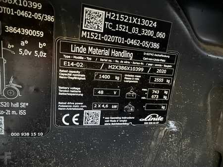 Electric - 3 wheels 2020  Linde E 14 EVO (3)