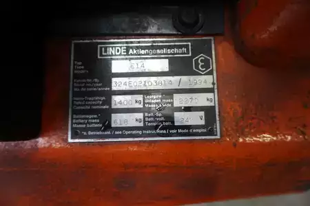 Elektrisk- 3 hjul - Linde E 14 - 6.860 Stunden (6)