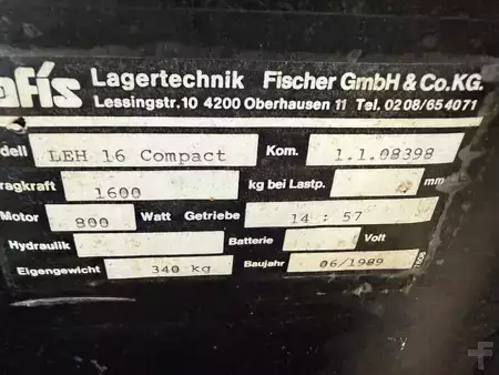 Elektrische palletwagens 1989  Lafis LEH 16  Compact (6)