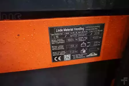 Ruční vysokozdvižný vozík 2016  Linde L 16 - 3.330mm Hubhöhe (9)