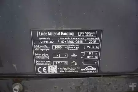 Carrelli elettrici 4 ruote 2016  Linde E 20PH-02 - Nur 1.800 Stunden (9)