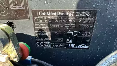 Nízkozdvižný vozík 2019  Linde T 20 SP (7)