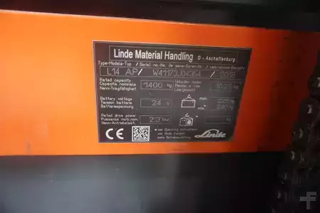 Tukipyörätrukki 2018  Linde L 14AP - Nur 105 Betriebsstunden (5)