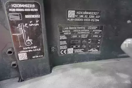 Diesel heftrucks 2017  Linde H 45D-02 - 4.668 Stunden - Drehgabelklammer (7)