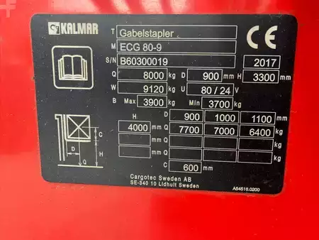 Carrelli elettrici 4 ruote 2017  Kalmar ECG 80-9 (22)