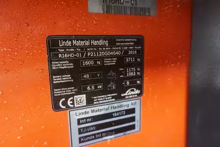Työntömastotrukki 2016  Linde R 16HD-01 - 11.450mm Hubhöhe (13)