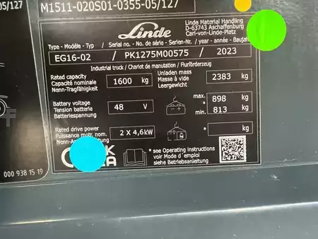 Elektro tříkolové VZV  Linde EG 16-02 (5)
