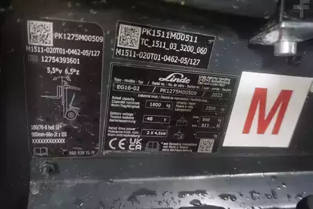 Electric - 3 wheels 2023  Linde EG 16-02 - Triplex - Nur 649 Stunden (12)