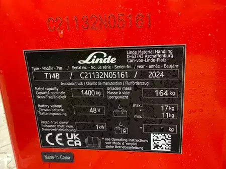 Nízkozdvižný vozík 2024  Linde T 14 B - Nur 100 Stunden (4)