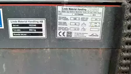 Ruční vysokozdvižný vozík 2019  Linde L 12i (5)