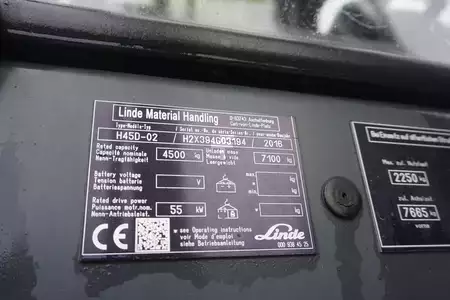 Dízel targonca 2016  Linde H45D Getränkeversion (9)