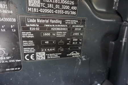 Sähkö - 3 pyör 2018  Linde E 16-02 - Nur 2097 Stunden (9)