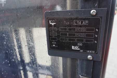 Gerbeur à conducteur porté debout 2014  Linde L 14AP - 3910mm HH (8)
