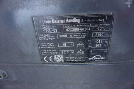 Chariots électriques à 3 roues 2015  Linde E 20L-02-Triplex-2023er Batterie (12)